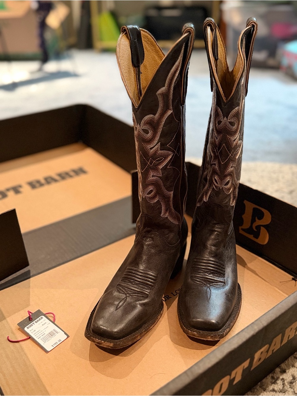 Idyllwind Black  Western Boots with Embroidered Shaft- Relic